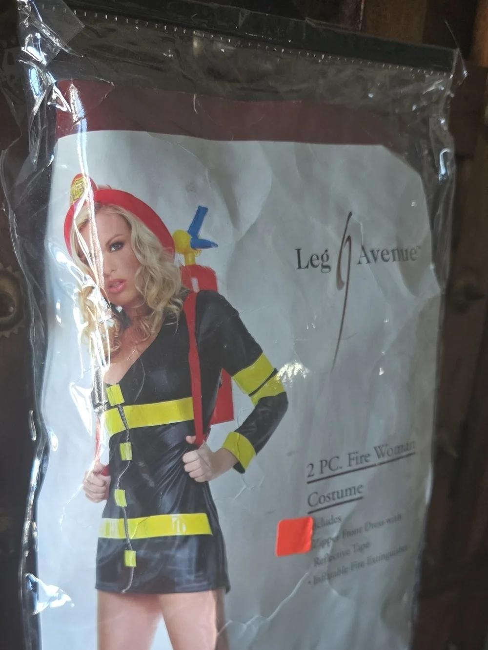 Leg Avenue Black and Yellow Adult Firefighter Costume - Picture 1 of 2